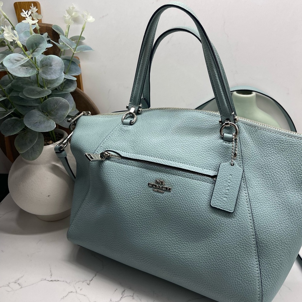 Coach Prairie Satchel Blue Leather Shoulder Bag